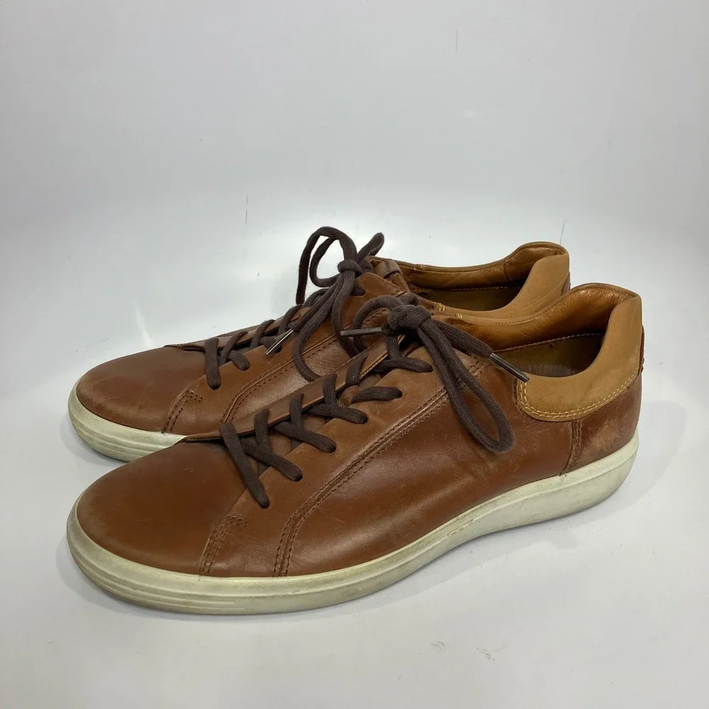 Ecco soft 7 brown leather sneakers men's size 43 US size 9 business casual